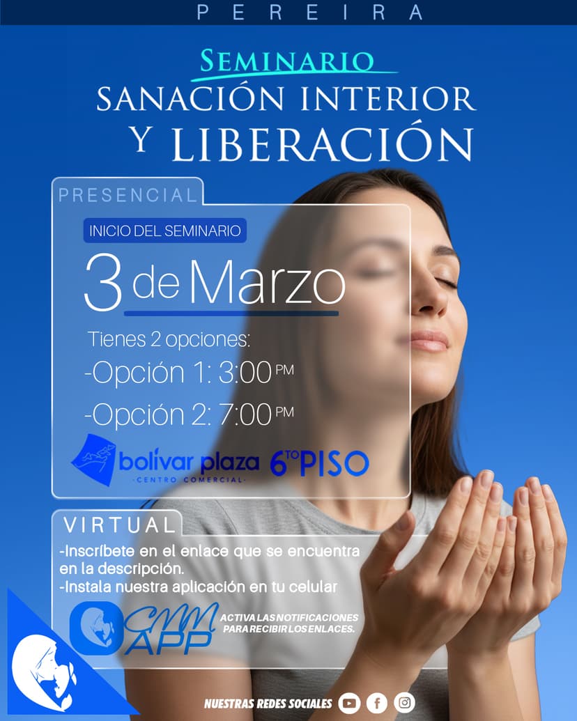 Seminario de Sanación interior y liberación en PEREIRA